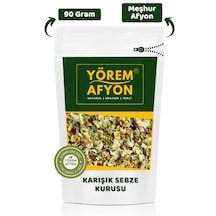 Yörem Afyon Meşhur Afyon Yöresinden Ayıklanarak Güneşte Doğal Olarak Kurutulmuş Karışık Sebze Kurusu 90gr.