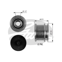 Gates Oap7057 Alternator Kasnagı W203 00 07 W210 99 02 W220 98 05 Vıto W639 03 Sprınter 901 902 903 904 905 906 00