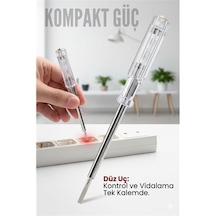 Düz Uçlu Elektrik Kontrol Kalemi Faz Test Cihazı Voltaj Kontrol Anahtarı 716134