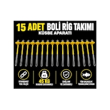 15 Adet Boli Rig Takımı Küsbe Aparatı Standart Tek Ölçü 45 Kg Kadar Dayanıklı