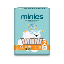 Minies Bebek Bezi Mini 2 Beden 3-6 Kg 60 Adet - 5 Adet Tarı 3 - 5 Yaş