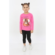Toontoy Kids Toontoy Kız Çocuk Best Mood Ayıcık Baskılı Tişört Fuşya Toontoy Kids Toontoy Kız Çocuk Best Mood Ayıcık Baskılı Tişört Fuşya