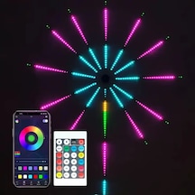 Müzik Ritimli Akıllı Rgb Led Şerit Aydınlatma - Efektli Ambiyans Lambası 5w - Usb Bağlantılı