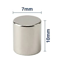 25 Adet - 7x10mm Neodyum Mıknatıs Neodim Magnet Yuvarlak