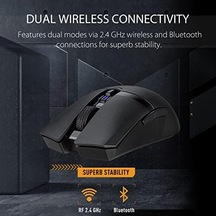 Asus Tuf M4 Kablosuz Oyun Faresi Çift Kablosuz Mod - Bluetooth/rf 2,4 Ghz, 12k Dpı Optik Sensör, 6 Programlanabilir Düğme