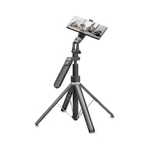 Quadrupod Telefon Standı Ve Selfie Çubuğu Bluetooth Kumandalı 180 Cm Siyah Nd1034