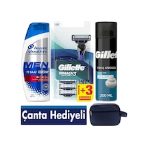 Mach3 Sport 1 Makine+ 3 Yedek Tıraş Bıçağı+200 Ml Hassas Köpük +300 Ml Şampuan +çanta