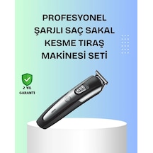 Kuaför Tipi Şarjlı Saç Ve Sakal Kesme Makinesi Güçlü Motorlu