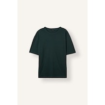 Defacto %100 Pamuk Oversize Bisiklet Yaka Basic Kısa Kollu Tişört E6885axnsgn245 Yeşil-gn245