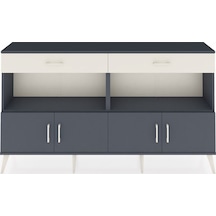 Arges Konsol 2 Raflı 2 Çekmeceli 4 Kapaklı 176x30x99 Antrasit-ant Antrasit-antrasit/aytaşı