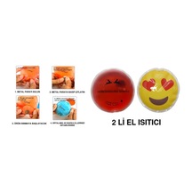 Emoji Kırmızı Ceylan Cep Sobası,el Isıtıcı,2 Adet Sıcak Su Torbas