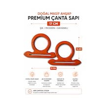 Vollen Yarn Doğal Masif Ahşap Premium Çanta Sapı 17 Cm 1 Çift 2 Adet El Yapımı Çanta Kulpu Çanta Aksesuarı Bej