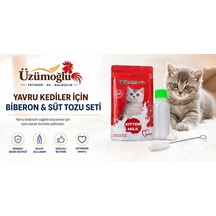 1 Adet Yavru Kedi Süt Tozu Ve Biberon Seti 200 Gr Yeni Doğan Ve Annesiz Yavru Kediler İçin Besleyici Süt Tozu