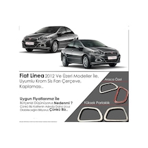 Fiat Linea 12-2018 Krom Sis Farı Çerçeve Kaplaması 2 Adet