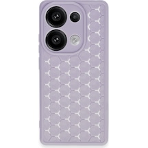 Newface - 135 - Xiaomi Redmi Note 13 Pro 4g Kılıf Petek Silikon Kapak - Edntrend - - Lila