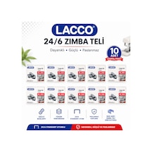 Lacco 24/6 Zımba Teli 10 Kutu 10000 Adet Standart Zımba Teli Dayanıklı Paslanmaz Güçlü Ofis Okul Evrak Zımbası Uyumlu