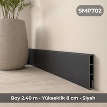 Sempla Suya Dayanıklı Pvc Süpürgelik 8 Cm - Siyah - Smp702 - 2.40 M