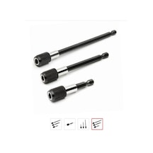 3 Parça 60 MM/100 MM/150 MM Manyetik Tornavida Uzatma Bits Set