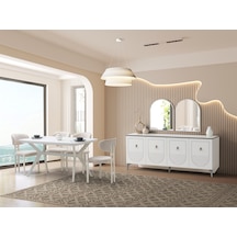 İrem Modern Dolaplı Çekmeceli Aynasız Konsol 180 47 80 Ekru