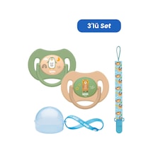Wee Baby Duo Simetrik Uçlu Emzik 0-6 Ay No:1 Erkek Kutu ve Band Seti