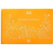 Gıpta Resim Defteri Plastik Spiralli 25x35 25 YP Turuncu