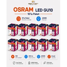 Osram Gu10 10'lu Paket Led Ampul 4.5w 6500k Beyaz Işık 10 Adet