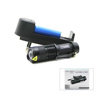 2ın1 Küçük Zoomlu El Feneri Cob Led Metal Kasa 9cm 5468 Çok Renkli