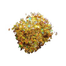 Karışık Glitter Harf Epoksi Reçine Harfleri 100 Gram Metalik Gold