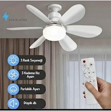 30w Uzaktan Kumandalı Tavan Tipi Fan Ampul Ayarlanabilir Işık Ve Serinletici Fan