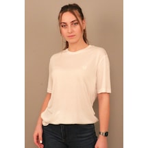 Rich Kadın O Yaka T-shirt Tişört Beyaz