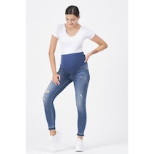 Busa Hamile Jean Skinny Mavi-mavi