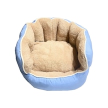 Süslüpati Kullanışlı Yıkanabilir Kumaş Silikon Elyaf Dolgulu Kedi Köpek Yatağı 45cm