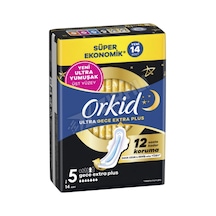 2 Adet Orkid Ultra Ekstra Dörtlü Hijyenik Ped Gece Plus 14'lü