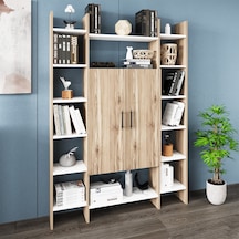 Kalender Dekor İsmar-130 Raflı Kapaklı Kitaplık İsm02