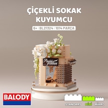 Balody Çiçekli Sokak Serisi Kuyumcu Bl21324 Mini Blok Yapı Oyuncakları Seti
