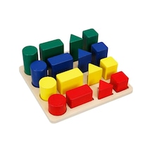 Wood Ahşap Geometrik Şekiller Büyükten Küçüge Sıralama Oyunu