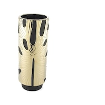 Mikasa Moor Gold Siyah Pors Vazo 15x38cm Altın - Siyah