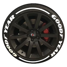 Good Year + Kuyruk Lastik Yazısı 31mm Araç Lastik Stickeri 8adet