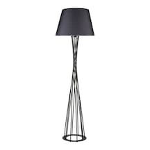Retro Metal Dekoratif Siyah Köşe Lambası Lambader Başlık Çap:45 Cm