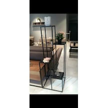Çiçeklik Zlf Dekoratif Kule Model Metal Transmisyon Çelik Siyah S (460502970)