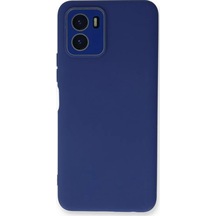 Newface Vivo Y15s Kılıf Lansman Glass Kapak - Sky Blue Mavi