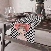 Alkanhomes Fashion Girl Temalı Dekoratif Runner
