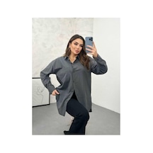 Ckm Moda Tremblay Yüksek Kalite Kadın Önü Bürgülü Top Bluz Kırmızı