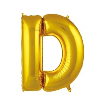 D Harfi 40 İnc Gold Renk Folyo Balon 100 Cm