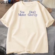 Flood Of Style Sen Önemli Değil T-shirt Erkek Tasarımcı Giyim Erkekler Grafik Tees Pamuk Şort Kollu T Gömlek Haki