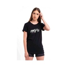 Porsche Gt3 Rs 991 Baskılı Siyah Kadın Tshirt