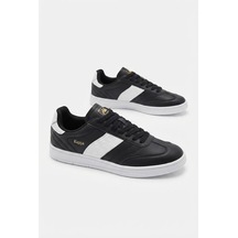 Kappa Kp-1077m Rahat Kauçuk Taban Sneaker Erkek Ayakkabı SİYAH-BEYAZ
