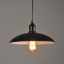 Riolıght Retro Siyah Içi Siyah Tekli Metal Sarkıt Avize