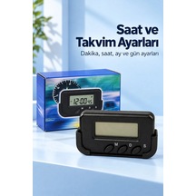 Alarmlı Dijital Araba Saati Takvim Ve Kronometre Özellikli Standart