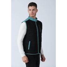 Alexandergardı Renk Detaylı Yelek E25-605yelek Yeşil